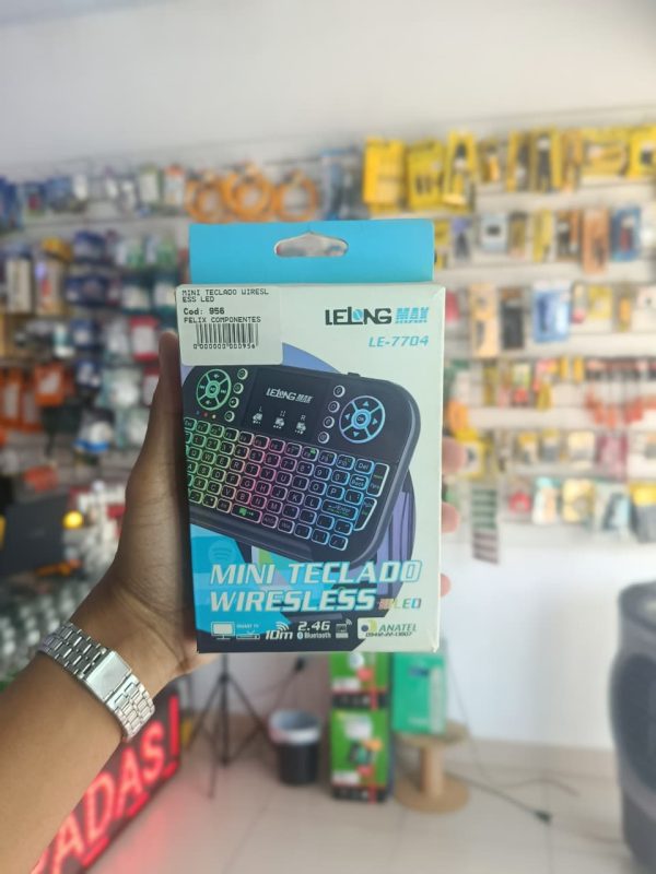 Mini Teclado/Controle Wirelless P/ Tv Smart, Tv Box, Pc Novo.
