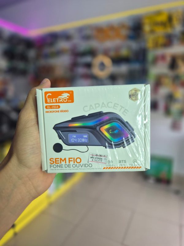 Fone de Ouvido de Capacete Moto Bluetooth Controle De Voz Intercomunicador