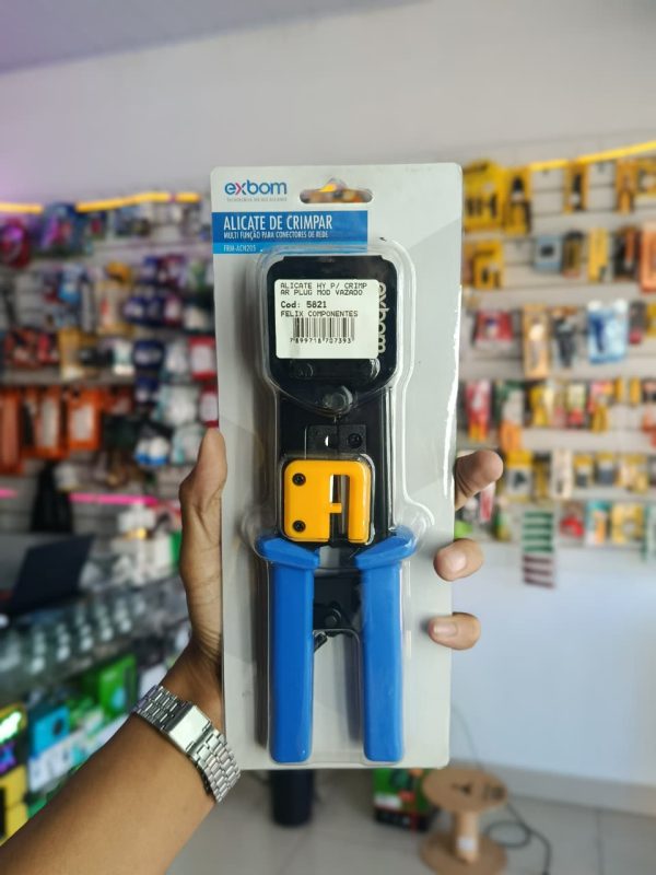 Alicate de Crimpar Multifunção p/ Conectores de Rede EXBOM